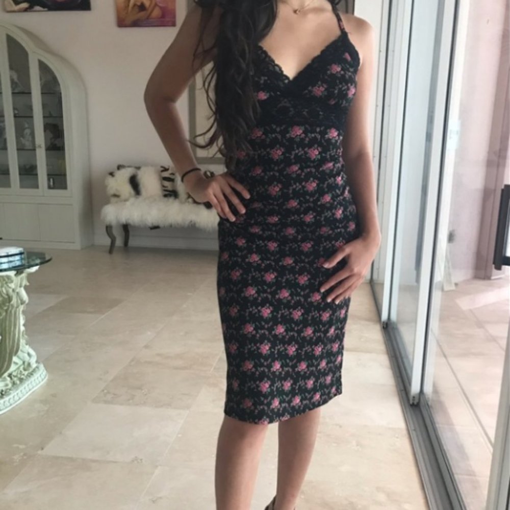 Vintage Betsey Johnson Dress Lace Trim Size P fits 2, 4, S, XS